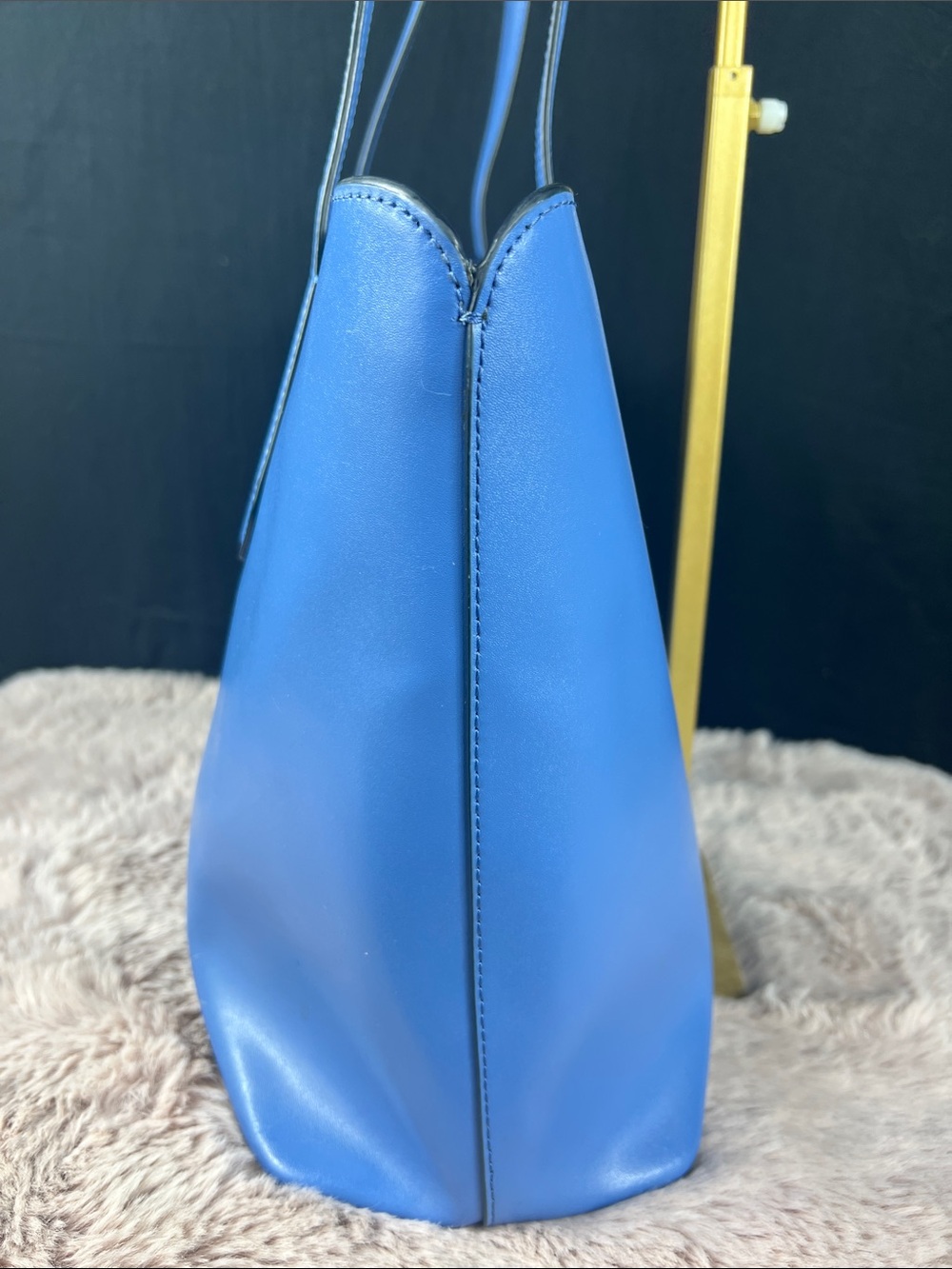Kate Spade Breanna Smooth Leather Tote Cornflower Blue Large Shoulder Bag | COA - Picture 4 of 13